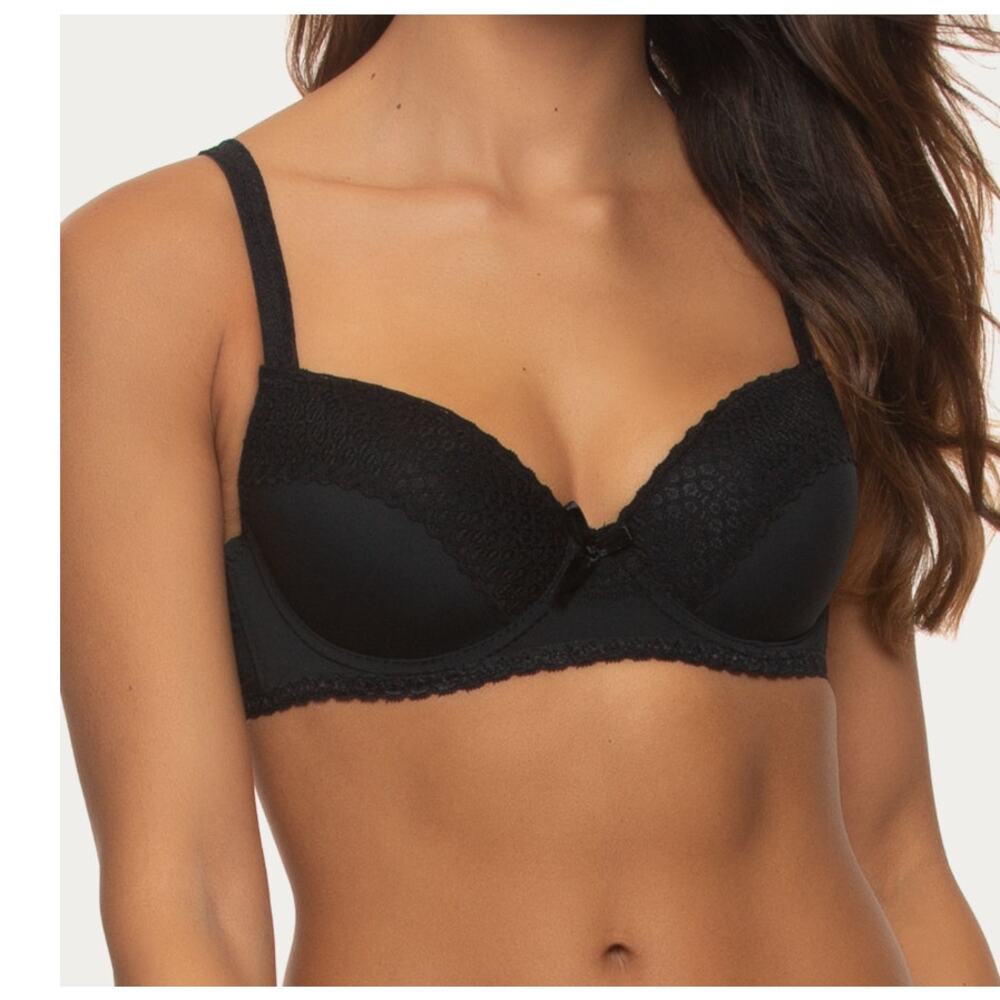 Brand New Jezebel Women's Size 36B Black Lace Detail Bra